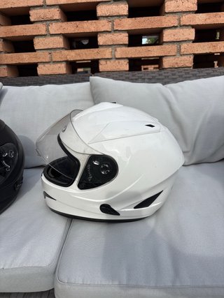 Casco de moto blanco Zeus