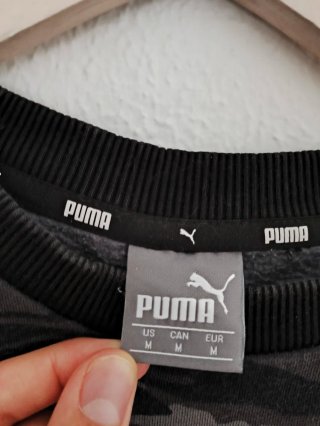 Sudadera Puma camuflaje negra y gris talla M