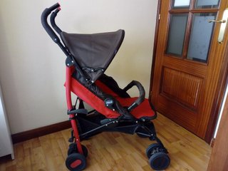 Silla de paseo Chicco roja y marrón