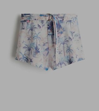 Pantalón corto estampado tropical