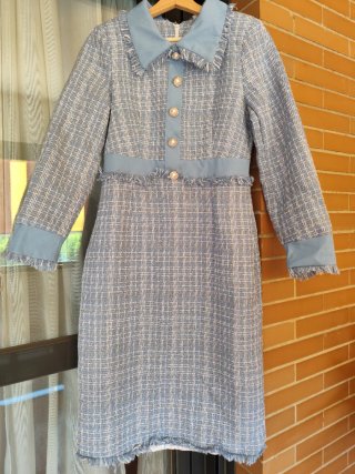 Vestido midi estilo tweed