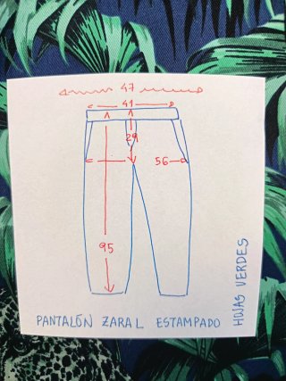 Pantalón estampado tropical  ♡ ZARA * Talla L