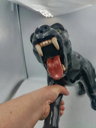 FIGURA DE PANTERA EN CERÁMICA ESMALTADA