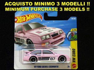 Hot Wheels '87 Ford Sierra Cosworth rosa