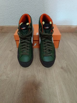 Zapatillas Nike Blazer Mid Verde Naranja