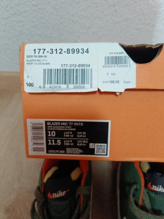 Zapatillas Nike Blazer Mid Verde Naranja