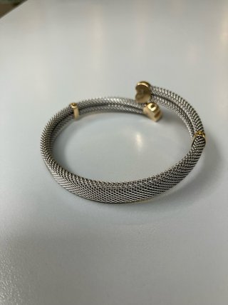 Pulsera Acero Inoxidable y Oro 18k