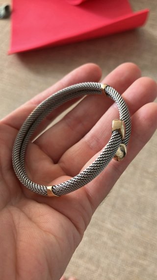 Pulsera Acero Inoxidable y Oro 18k