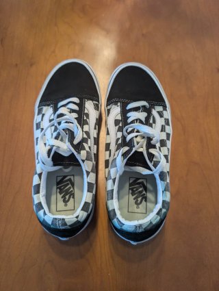 Zapatillas Vans cuadros blanco/negro