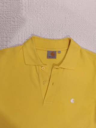 Polo Carhartt Manga Corta Amarillo