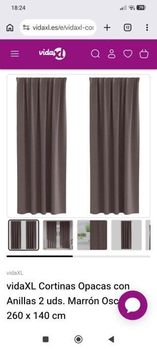 Cortinas opacas marrones 145x260cm Cómo nuevas