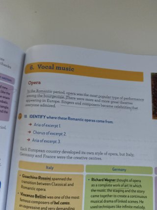 Music in Tune, History of Music, Secondary
