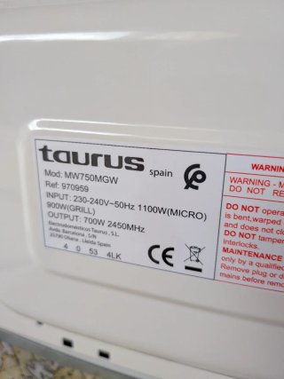 Microondas Taurus Blanco