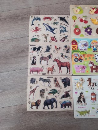 Lote 8 Puzzles Infantiles Madera 3 años
