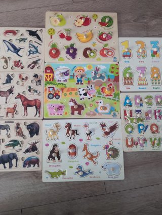 Lote 8 Puzzles Infantiles Madera 3 años
