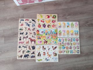 Lote 8 Puzzles Infantiles Madera 3 años