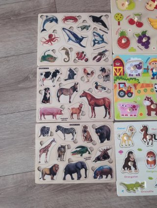 Lote 8 Puzzles Infantiles Madera 3 años