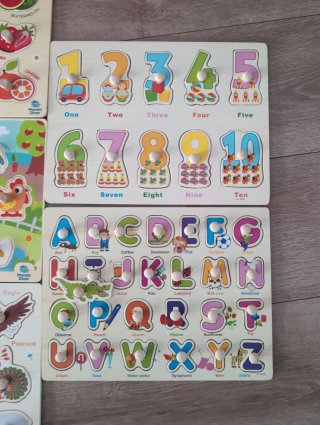 Lote 8 Puzzles Infantiles Madera 3 años