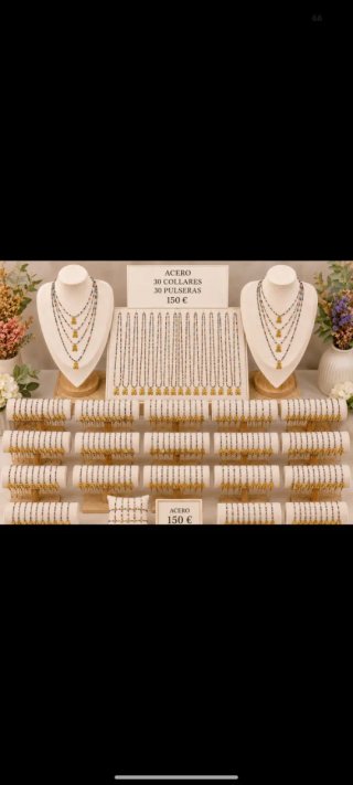 Lote 30 Collares + 30 Pulseras Acero