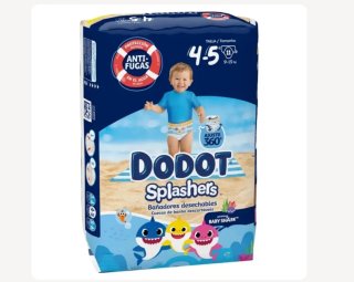 Pañales Dodot Splashers Talla 4-5 (9-15kg) 55 unid