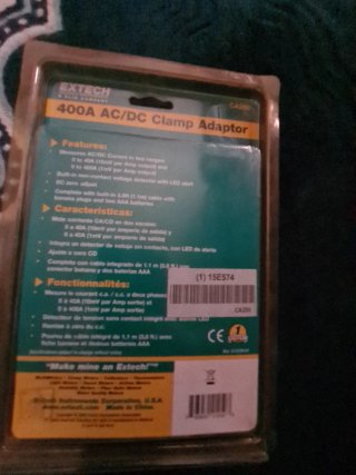 Adaptador Pinza Corriente AC/DC Extech CA250
