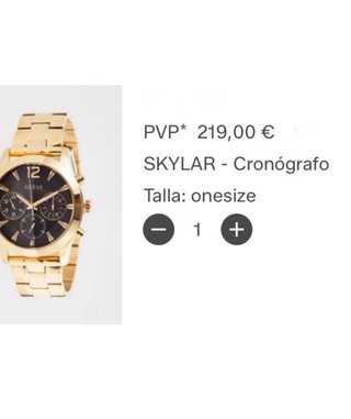 Reloj Guess Mujer Dorado y Negro