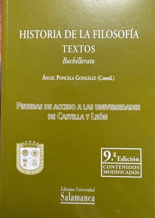 Historia de la Filosofía: textos: «Bachillerato»