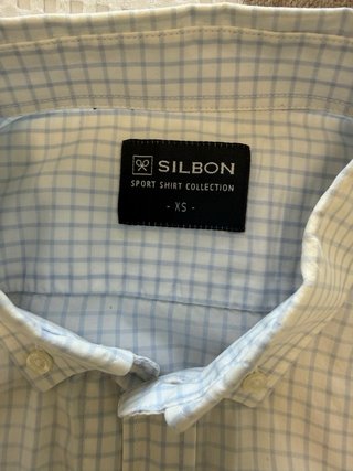 Camisa Silbon Cuadros Azul Blanco