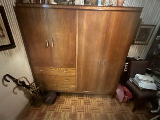 Armario ropero vintage madera con cajones