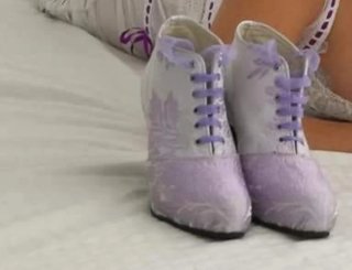 Traje de Fallera Siglo XVIII Morado y Blanco