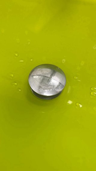 Lavabo de cristal verde pistacho
