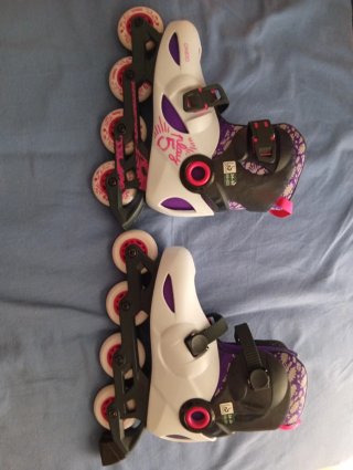 Patines en línea Oxelo talla 34-36 con proteccione