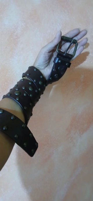 Cintura Y2k cuoio borchie donna