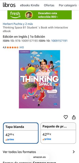 Libro de inglés Thinking Space B1 Student's Book