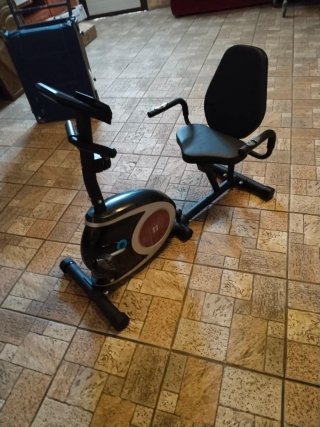 Bici Estática Reclinada Negra