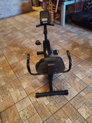 Bici Estática Reclinada Negra