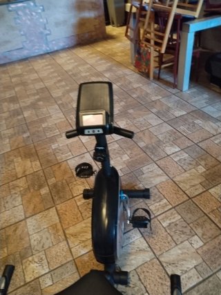 Bici Estática Reclinada Negra