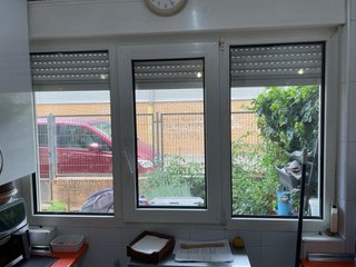 Ventana PVC Blanca 3 Hojas con Cristales 182x130