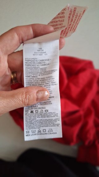 T-shirt ragazzo Levi's rossa