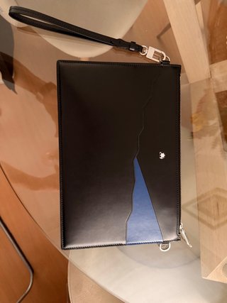 Bolso de mano Montblanc negro y azul hombre
