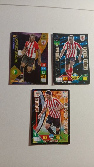 Lote 3 cromos fútbol Williams y Aduriz