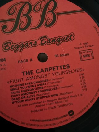 THE CARPETTES -Fight Amongst Yourselves LP perfect