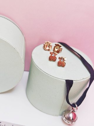 Pendientes Tous Oso Acero Dorado