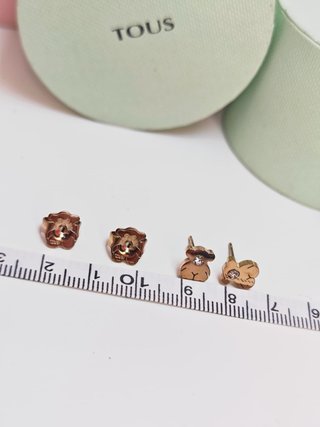 Pendientes Tous Oso Acero Dorado