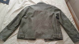 Cazadora Zara Hombre Polipiel Verde Oliva