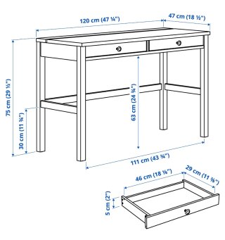 Escritorio Ikea Hemnes Blanco