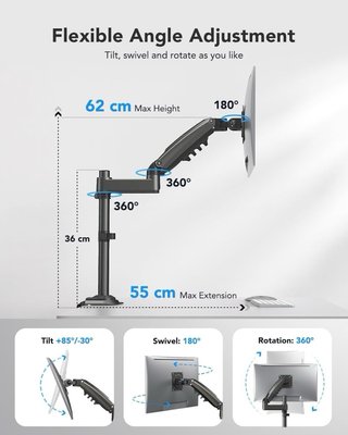 Brazo Soporte para Monitor de 13” a 32” - Huanuo