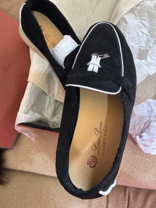 Mocasines Loro Piana Summer Walk Negro