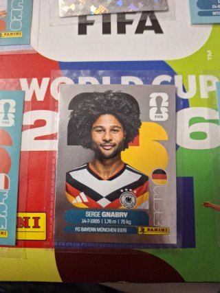 Cromo Serge Gnabry Mundial 2026 Panini