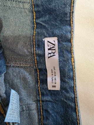 Minifalda Zara vaquera plisada